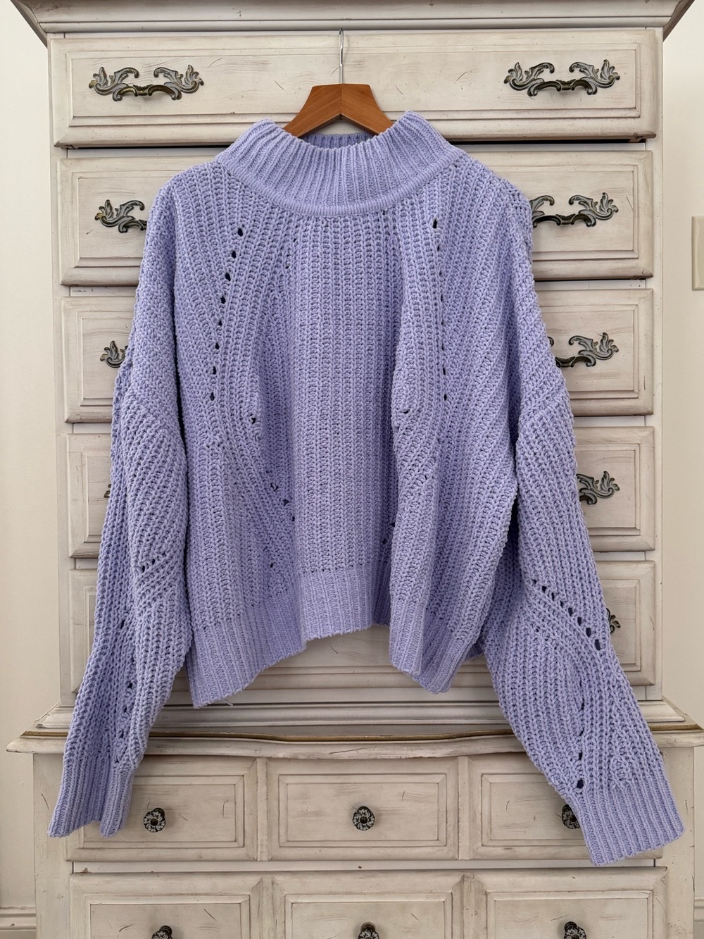 Vici Lavender Mock Neck Sweater